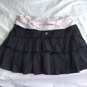 black Lululemon skirt
